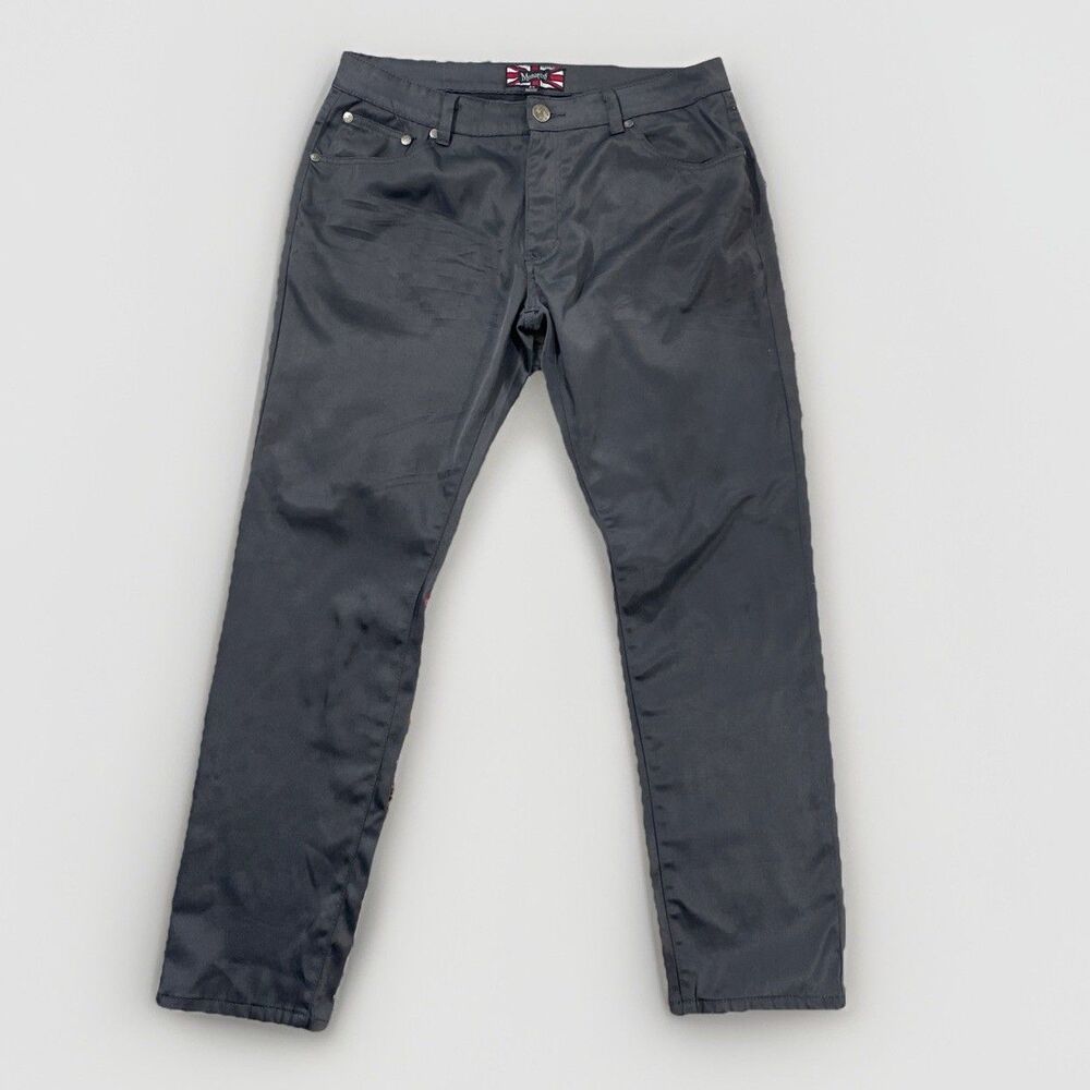 Men’s Monarchy Jeans Gray Shiny/Coated Sz 36 From 2016 Grunge